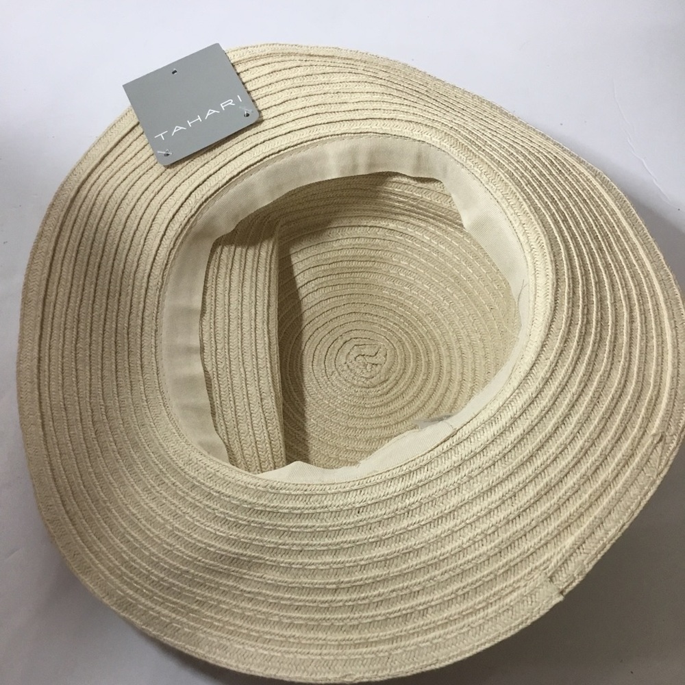 Tahari Women’s Beach Sun Gardening Gingham Trimmed Hat NWT - Picture 5 of 6